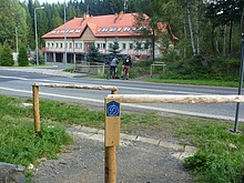 P�es silnici na hrani�n�m p�echodu mezi �R a Polskem